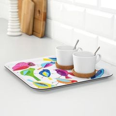  Khay vuông Ikea hình vẹt barbar 33x33cm 