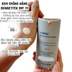  Kem chống nắng Nâng tông Sunbetter Skinbetter Advanced Mineral Protection Spf 70 tone Sheer 