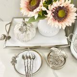 Khay Antique được làm thủ công vành thép không gỉ 48cm