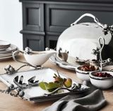 Khay Antique được làm thủ công vành thép không gỉ 48cm