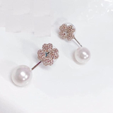 Khuyên tai cỏ 4 lá Ngọc trai