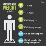 Cân thông minh phân tích chỉ số cơ thể kết nối App Salter 9192BK3R