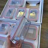 Bộ 10 hộp thuỷ tinh Glasslock Made in Korea