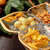 Lọ hoa và chân bồng pha lê mài viền mép vàng thật Bohemia