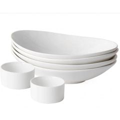  Bộ 6 món đĩa oval và hũ đựng sốt 