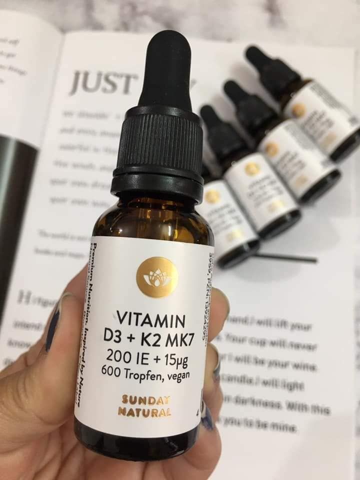 Vitamin D3 K2 MK7 Sunday Natural 20ml – Gia dụng xách tay Đức