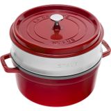 Nồi gang Staub Cocotte kèm xửng hấp