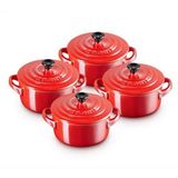 Bộ 4 nồi mini Le Creuset 10cm Metalic model 2022