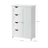 Tủ Gỗ 4 Ngăn Vasagle Songmics