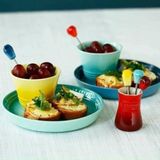 Set dĩa hoa quả cầu vồng kèm hũ đựng Le Creuset