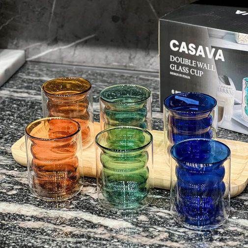 Bộ cốc màu 2 lớp cách nhiệt Podium Casava Italy