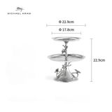 Khay mạ bạc 2 tầng Michael Aram White Orchid