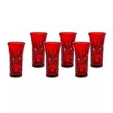 Bộ 6 ly uống Vodka pha lê Dublin đỏ