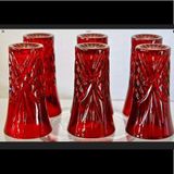 Bộ 6 ly uống Vodka pha lê Dublin đỏ