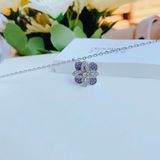 Bộ dây chuyền khuyên tai Swarovski hoa tím