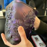 Bình hoa mẫu đơn Lalique