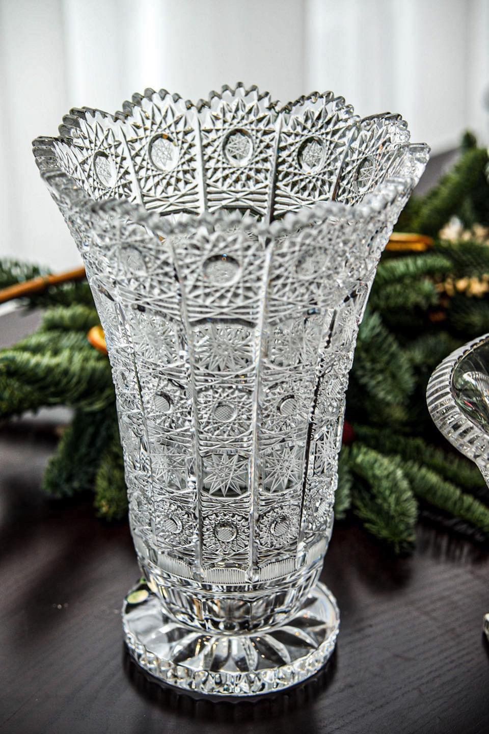 Lọ hoa pha lê chân đế tròn Bohemia Crystal M57