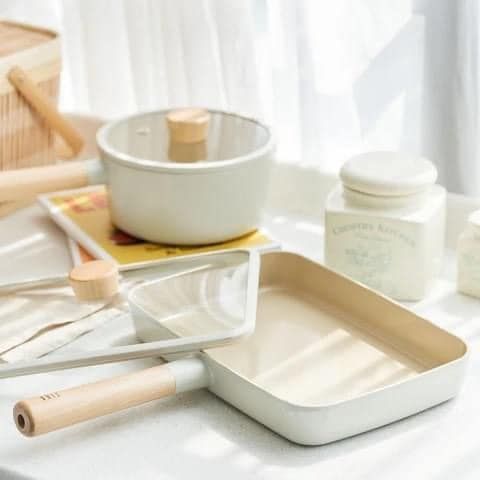 Chảo hình chữ nhật 29cm kèm vung kính