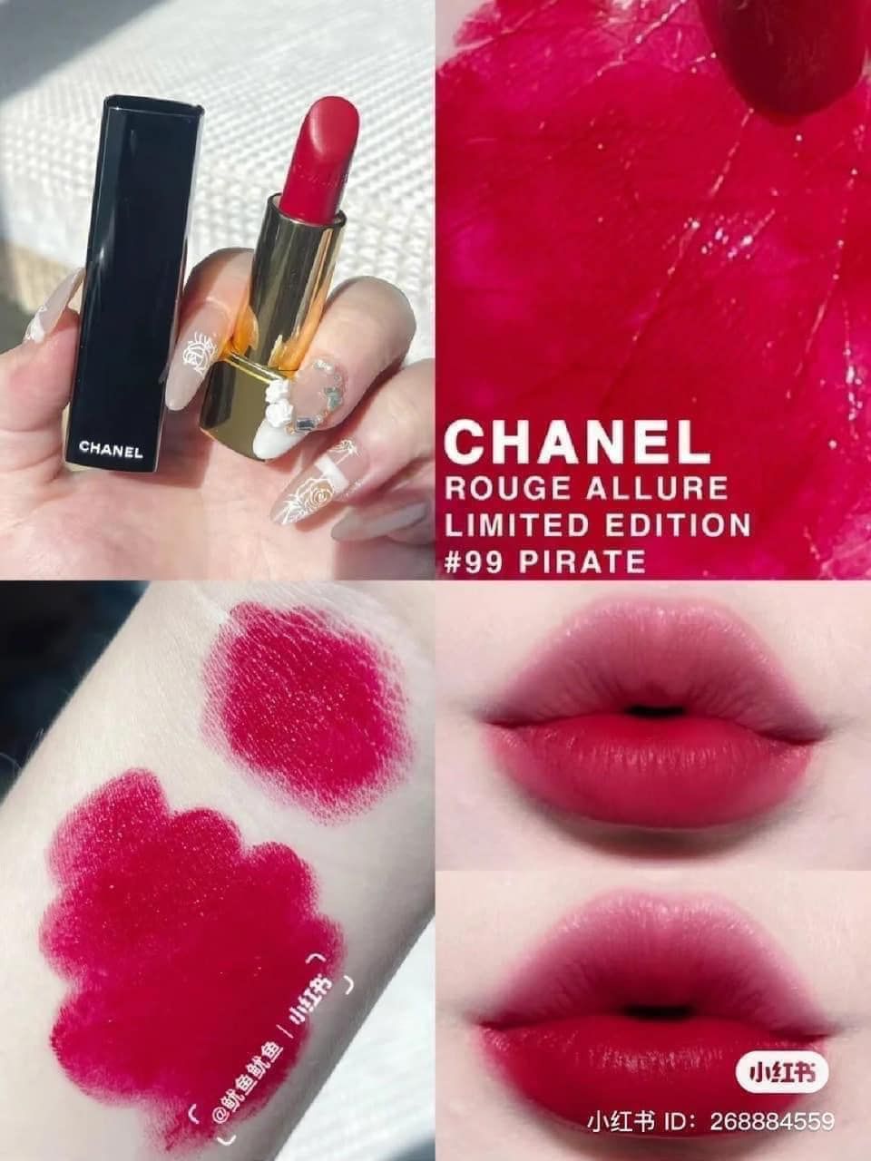 Son môi Chanel 99 Pirate màu đỏ rượu