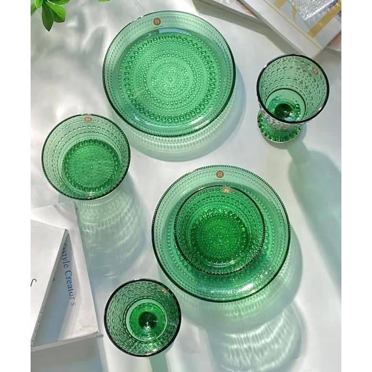 Bộ bát đĩa cốc 6 món Ranke Home EU màu xanh ngọc bích