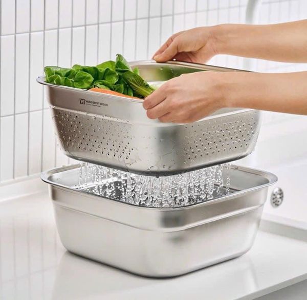 Bộ chậu rửa vuông inox 8L đa năng Wagensteiger