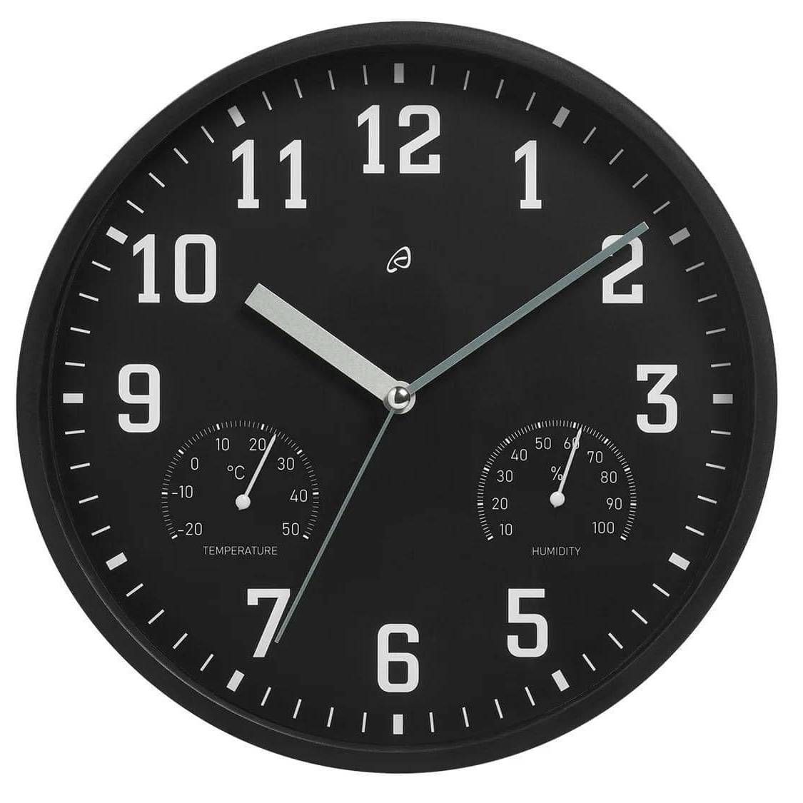 Đồng hồ treo tường tích hợp nhiệt kế & ẩm kế Auriol