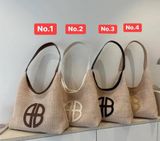 Túi tote đi biển đeo vai phối cói da