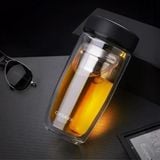 Bình thủy tinh Podium 2 lớp cách nhiệt có lõi trà CASAVA 350ml