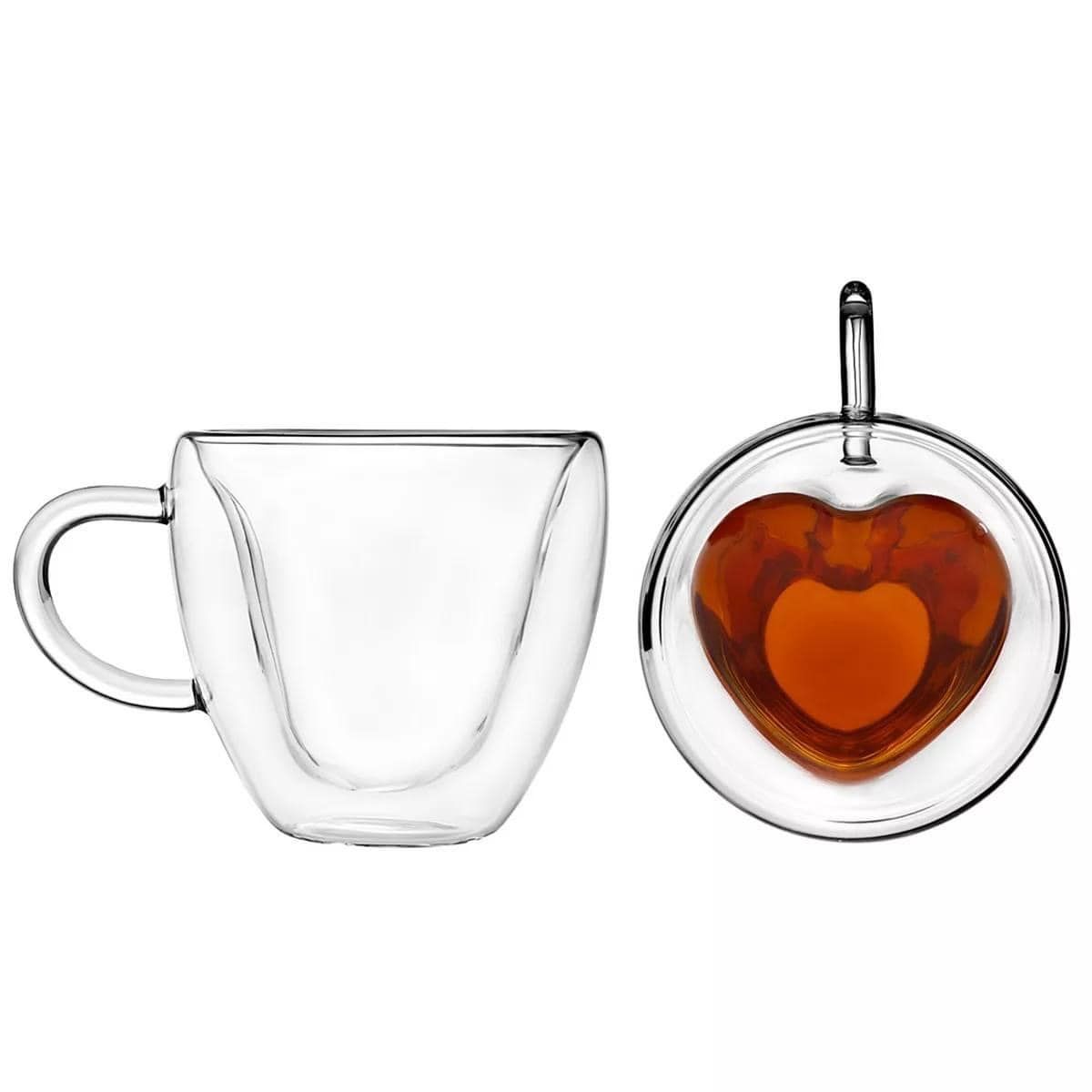 Bộ cốc trái tim 2 lớp cách nhiệt Goldinger