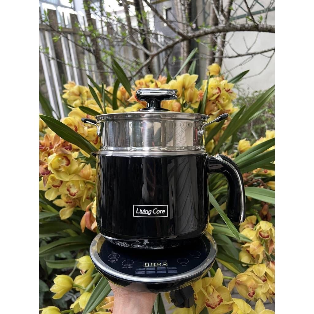 Nồi lẩu kèm bếp đa năng Hàn Quốc Multi Cook 1500ml Màu Đen