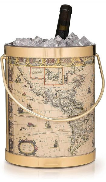 Xô đá ướp lạnh họa tiết bản đồ cổ nước Mỹ 5L