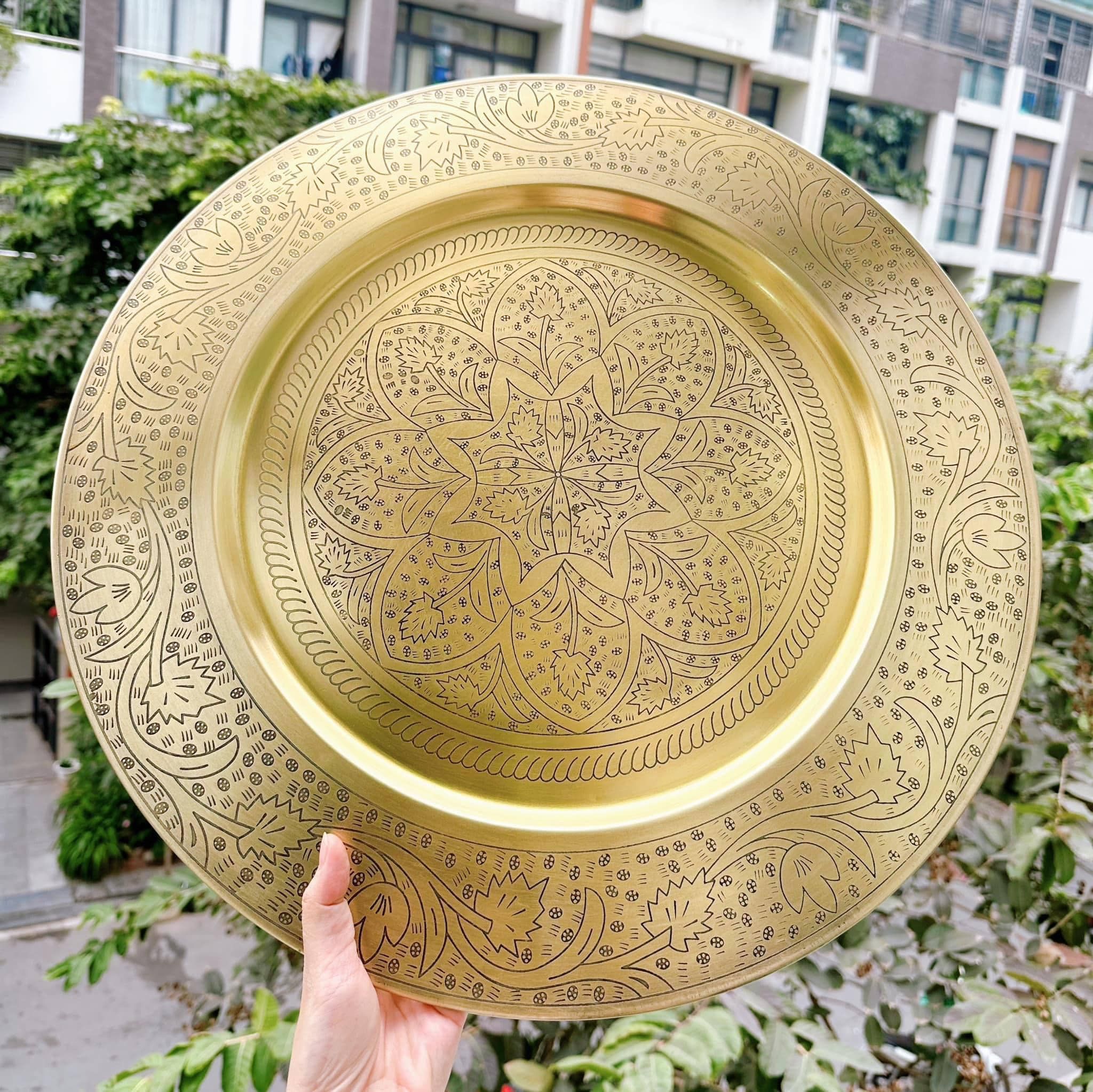 Khay trà phương Đông Casa Moro 50cm
