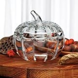 Hũ pha lê bí đỏ để bánh kẹo/đồ trang trí Bohemia 18cm