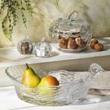 Hũ pha lê bí đỏ để bánh kẹo/đồ trang trí Bohemia 18cm