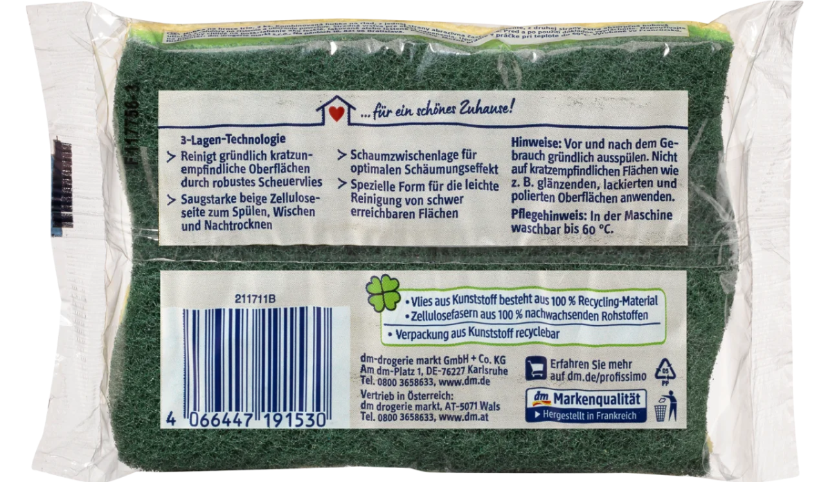 Bộ 2 miếng bọt biển rửa bát Profissimo Trio-Topfschwaemme