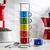Bộ 6 cốc Bialetti Stackable Mugs nhiều màu