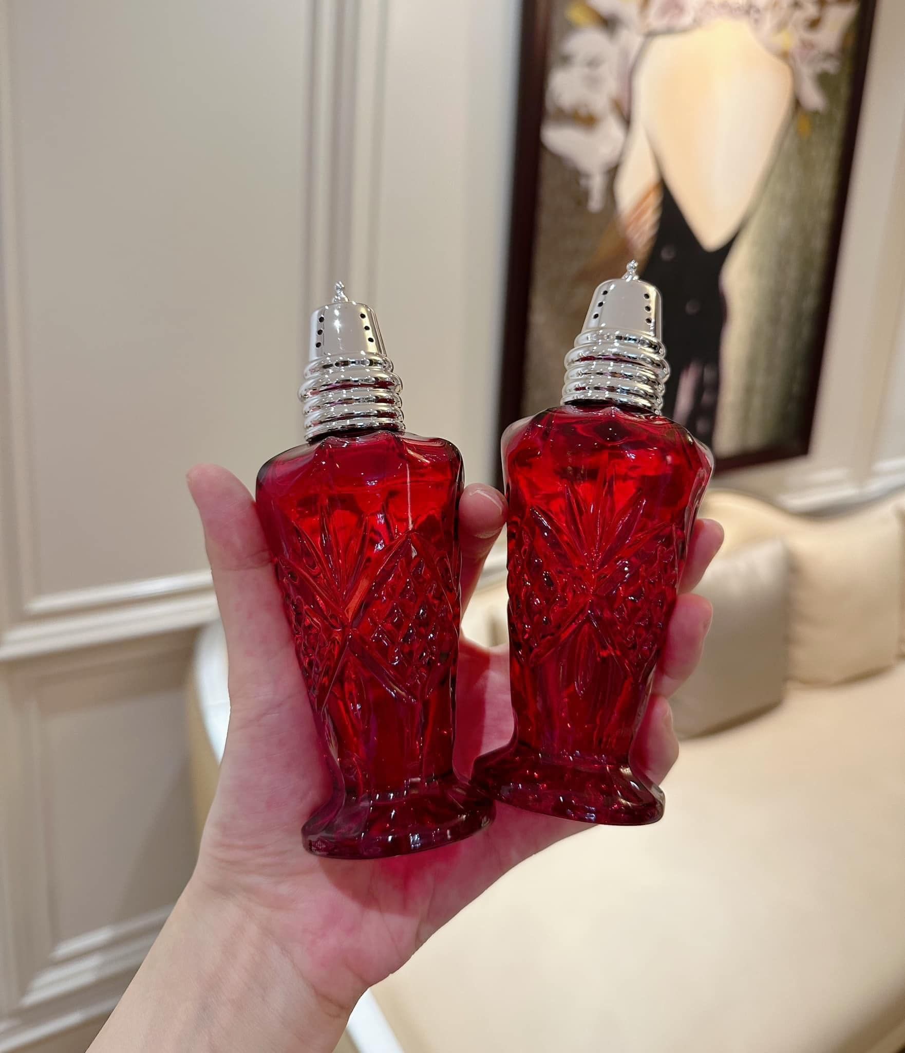 Bộ hai bình đựng tiêu muối Dublin màu đỏ