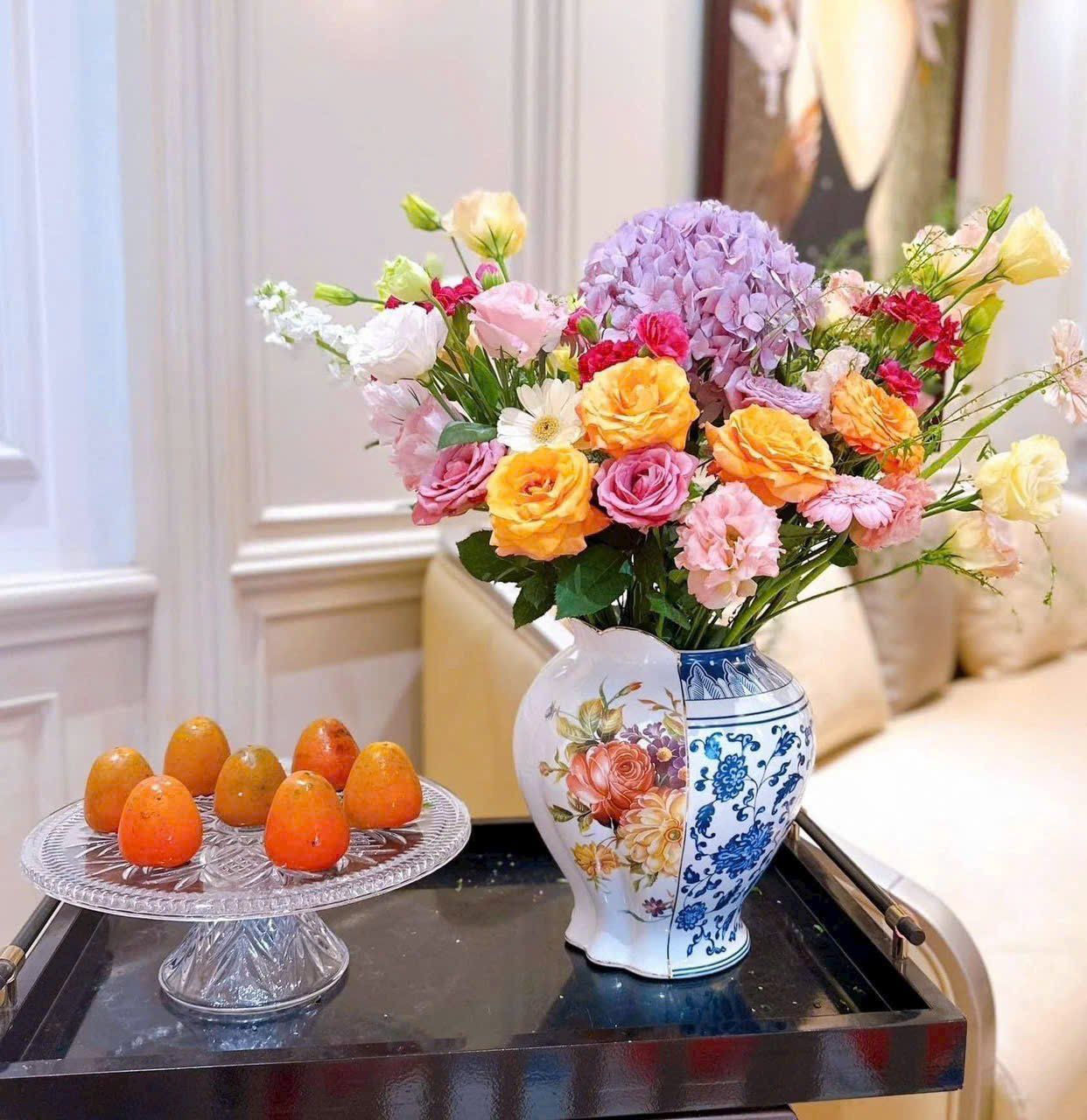 Bình hoa mùa xuân 2 mặt cao cấp