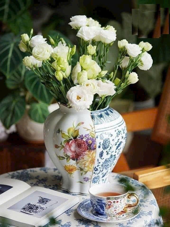 Bình hoa mùa xuân 2 mặt cao cấp