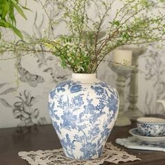 Bình hoa sứ Retro Blue Fugusenlin