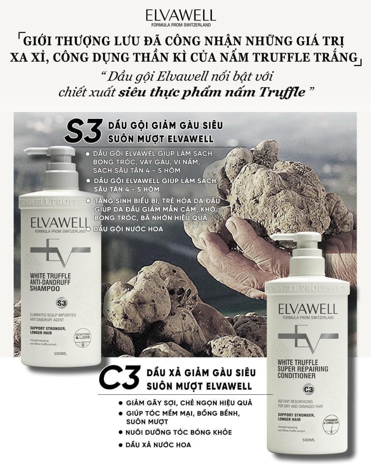 Bộ 2 Dầu gội Elvawell 500ml