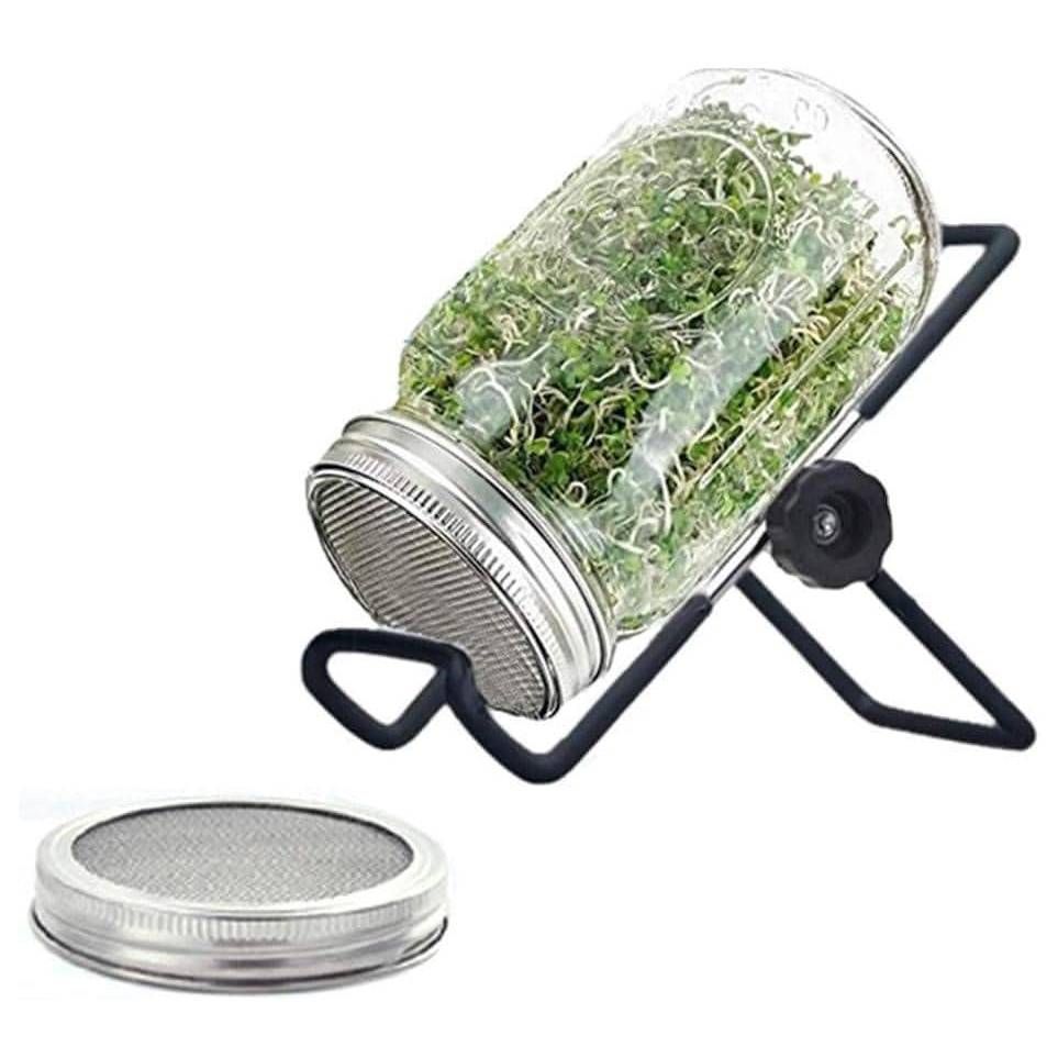 Bộ 2 lọ nảy mầm kèm giá đỡ Mason