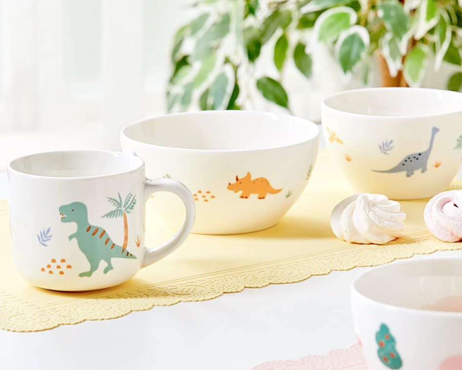 Bộ 3 món bát, cốc sứ Dinnerware