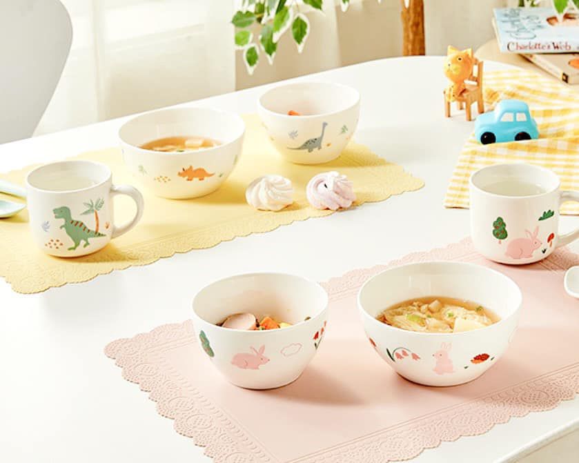 Bộ 3 món bát, cốc sứ Dinnerware
