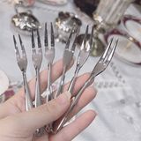 Bộ 6 dĩa ăn hoa quả inox Lucuku
