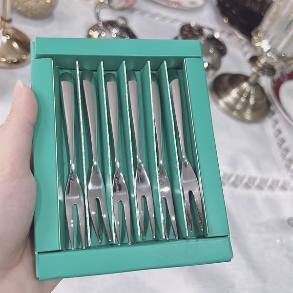 Bộ 6 dĩa ăn hoa quả inox Lucuku