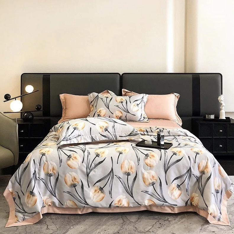 Bộ chăn ga gối lụa thái Tencel