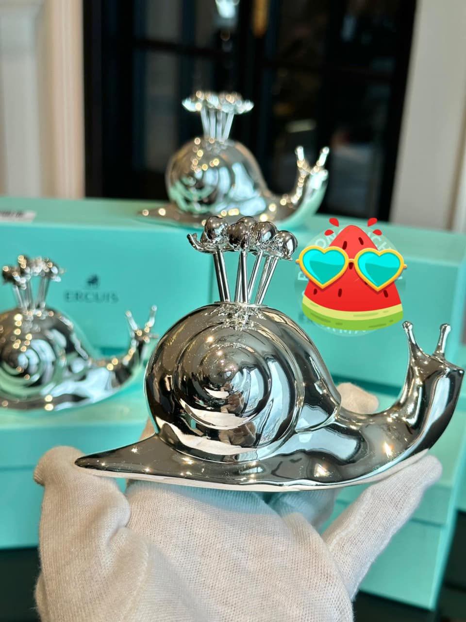 Bộ dĩa hoa quả đế ốc sên Ercuis