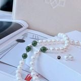 Bộ ngọc trai kết hợp đá ngọc bích