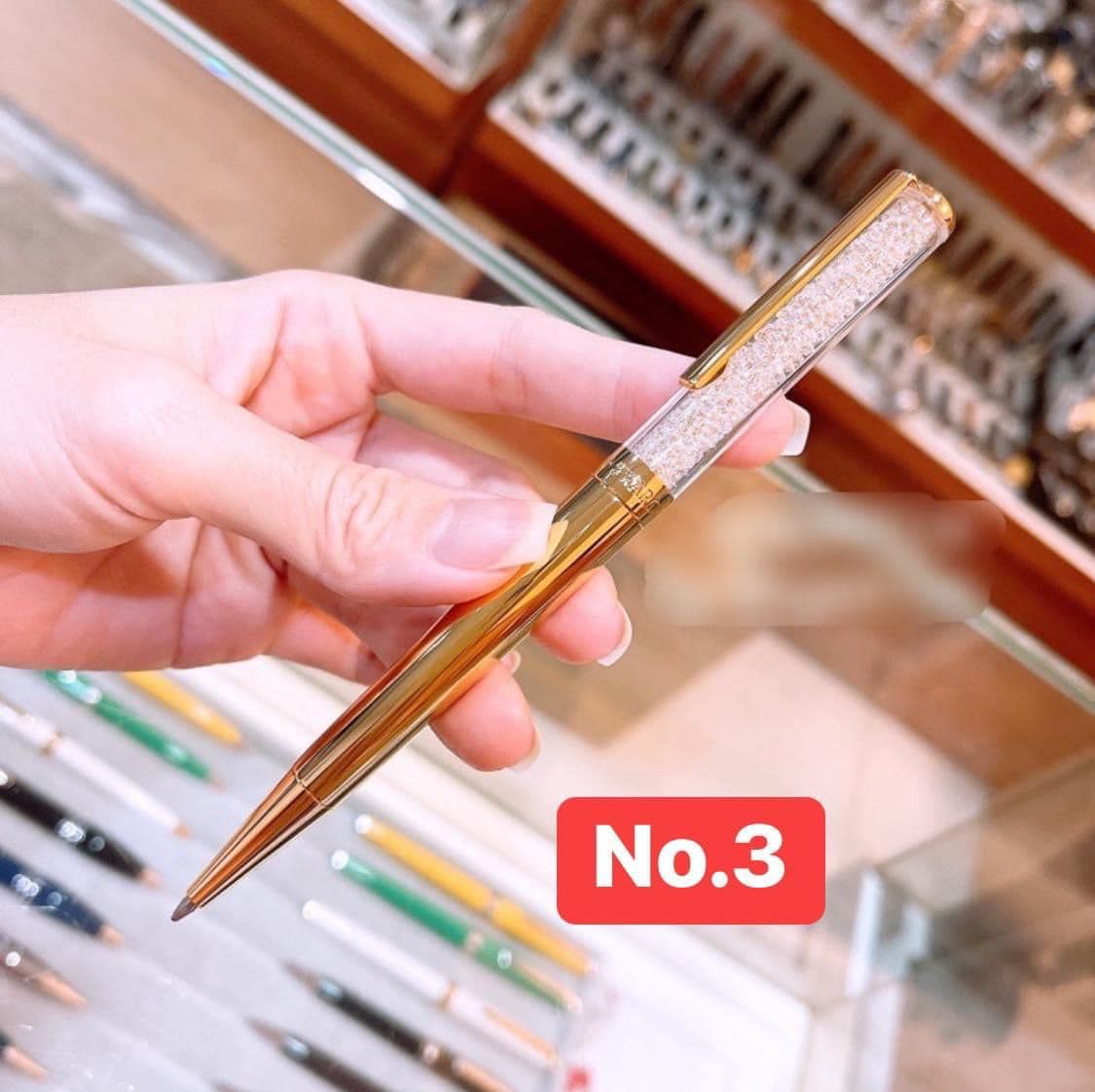 Bút bi xoay ánh kim Swarovski